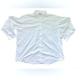 Roundtree & Yorke Big & Tall White Dress Shirt Classic Cotton